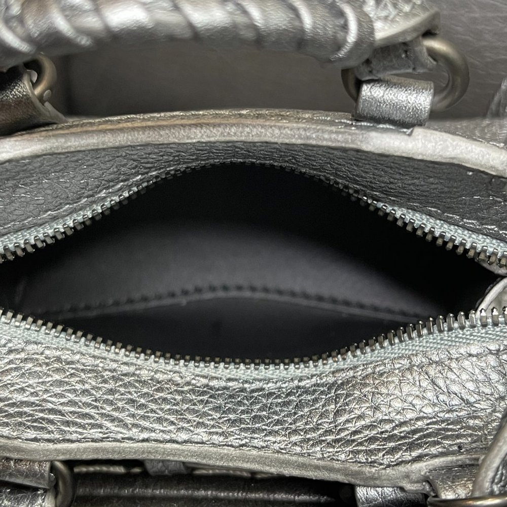 Balenciaga Nano Sized Crossbody NeoClassic Mini Bag Silver - Like New - Picture 9 of 13